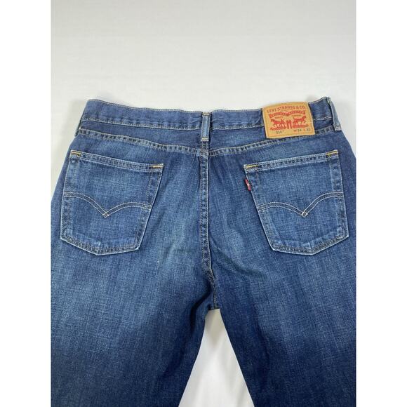 Levi's 514 Jeans Mens 34 x 32 Straight Leg Regular Fit Medium Wash Denim - Picture 6 of 7